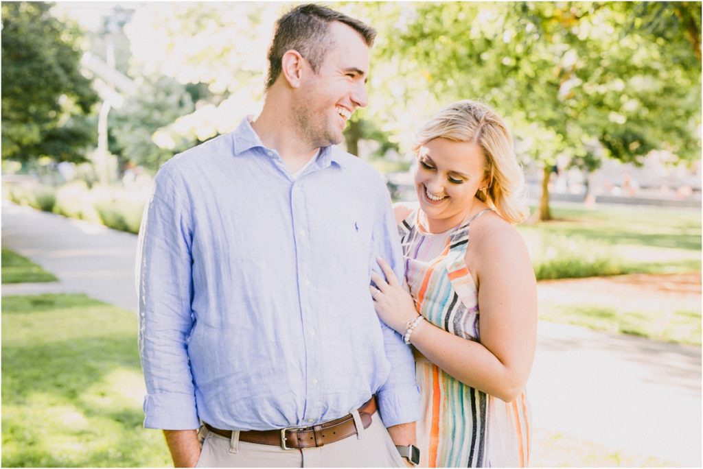 Downtown St Louis Colorful City Garden Engagement – Allie & Clayton ...