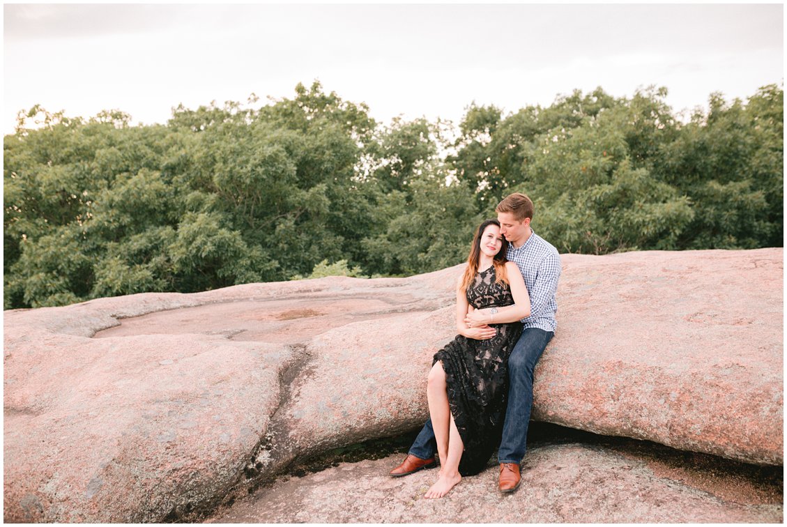 An Adventurous destination couples engagement session at Elephant Rock State Park in St Louis Missouri by Pattengale Photography