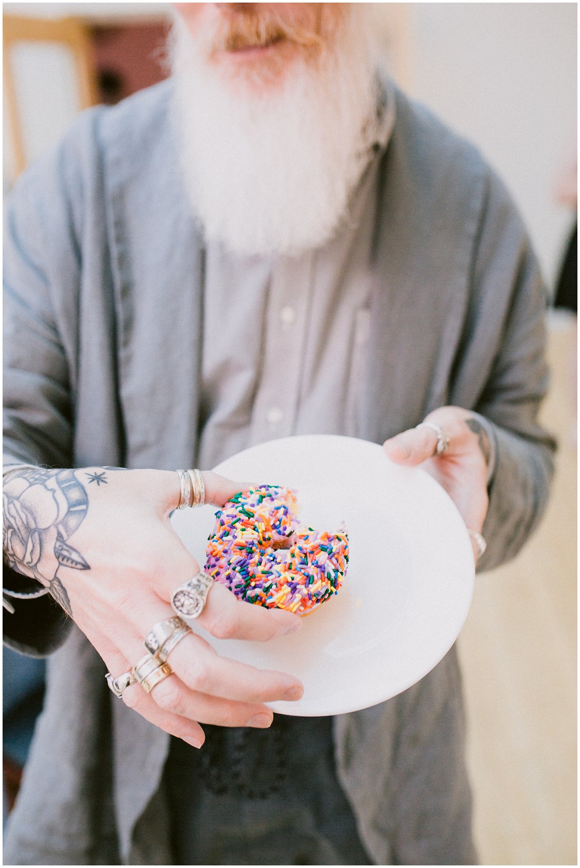 Wedding donuts at at The Boocat Club and Graham Chapel on WashU Campus in St Louis Missouri by Pattengale Photography