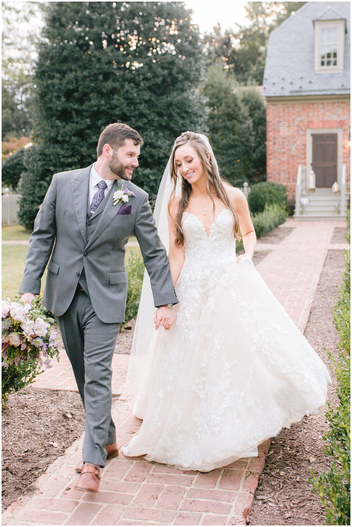 Romantic fall outdoor wedding at Seven Springs Farm & Manor captured by Tara & Stephen of Pattengale Photography