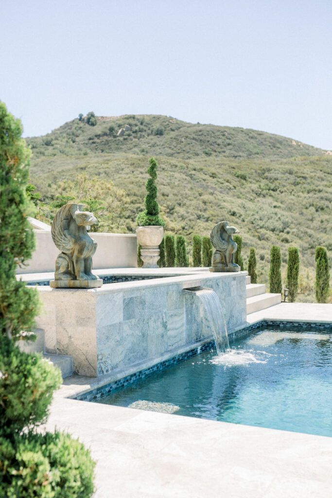 Stone Mountain Estates Luxury Wedding Venue Guide: The sophisticated pool at the Stone Mountain Estates