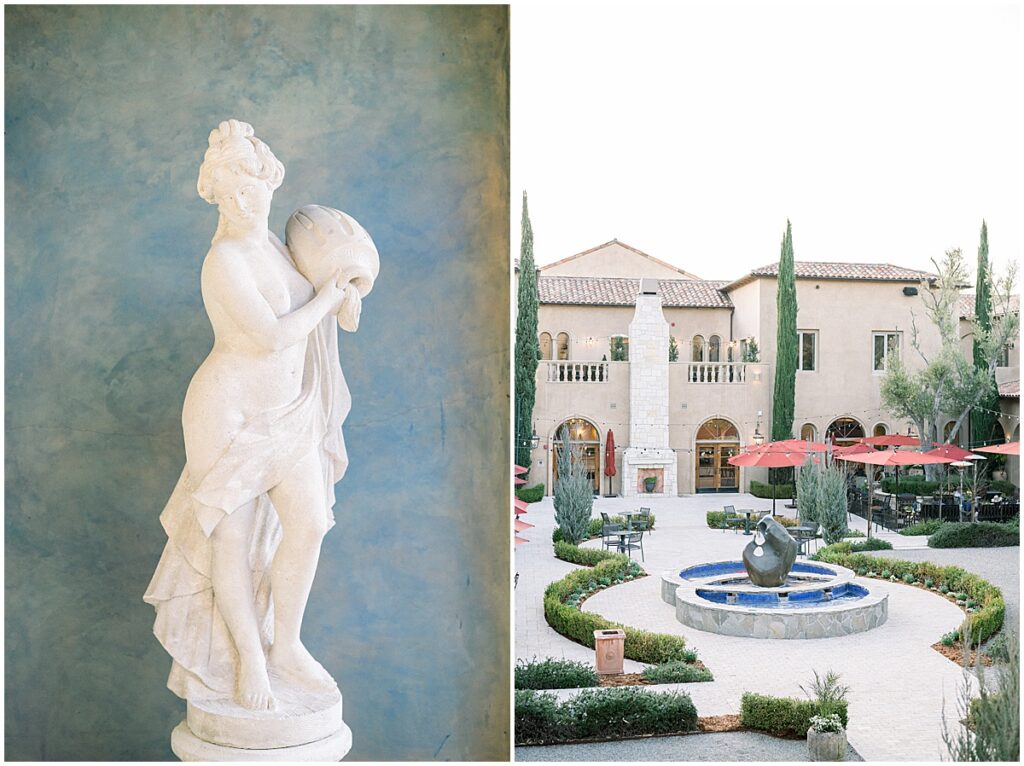Courtyard at Allegretto Vineyard Luxury Wedding Venue & Boutique Hotel in Paso Robles California