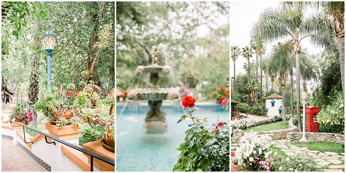 Mediterranean inspired Wedding Venue with fountains & spanish architecture at Rancho Las Lomas