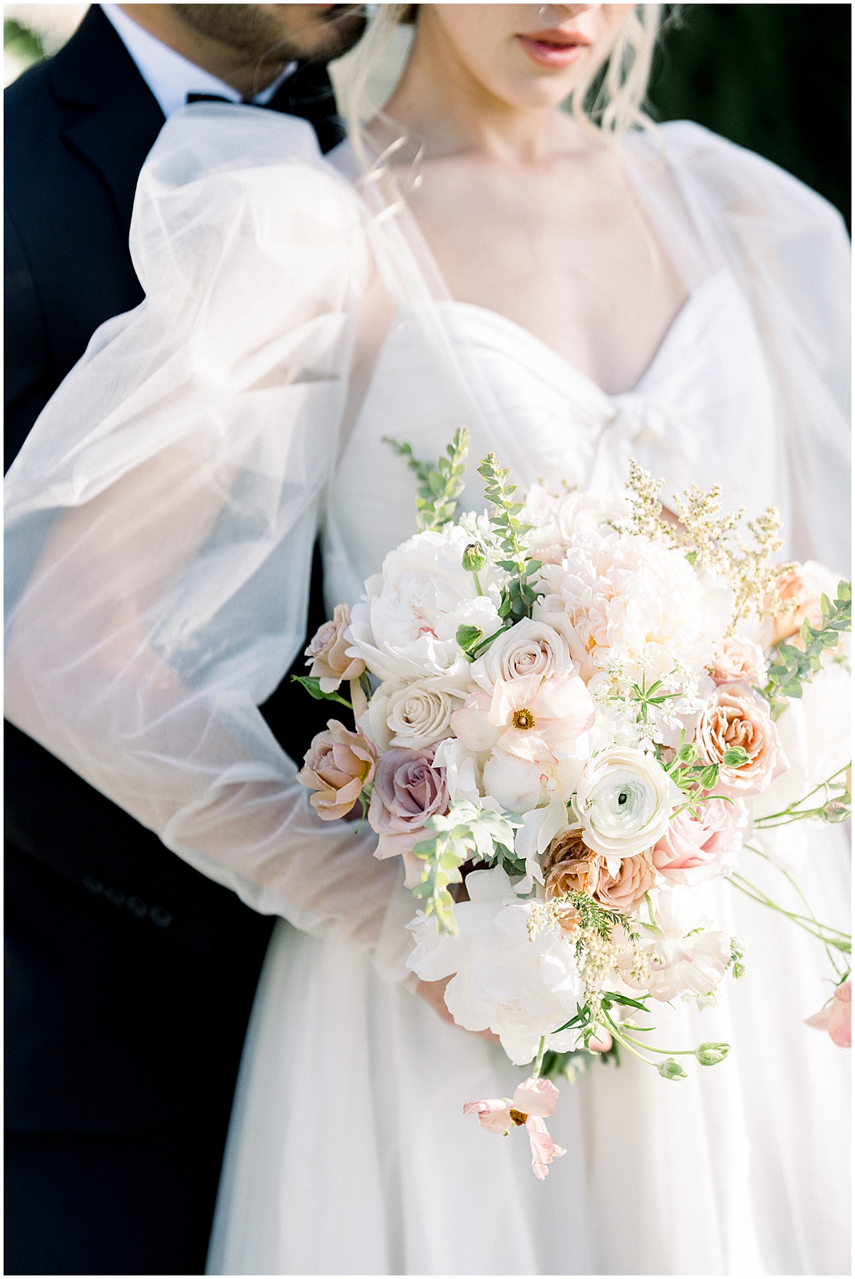 Bride and Groom wedding couple at romantic winery wedding in Temecula California