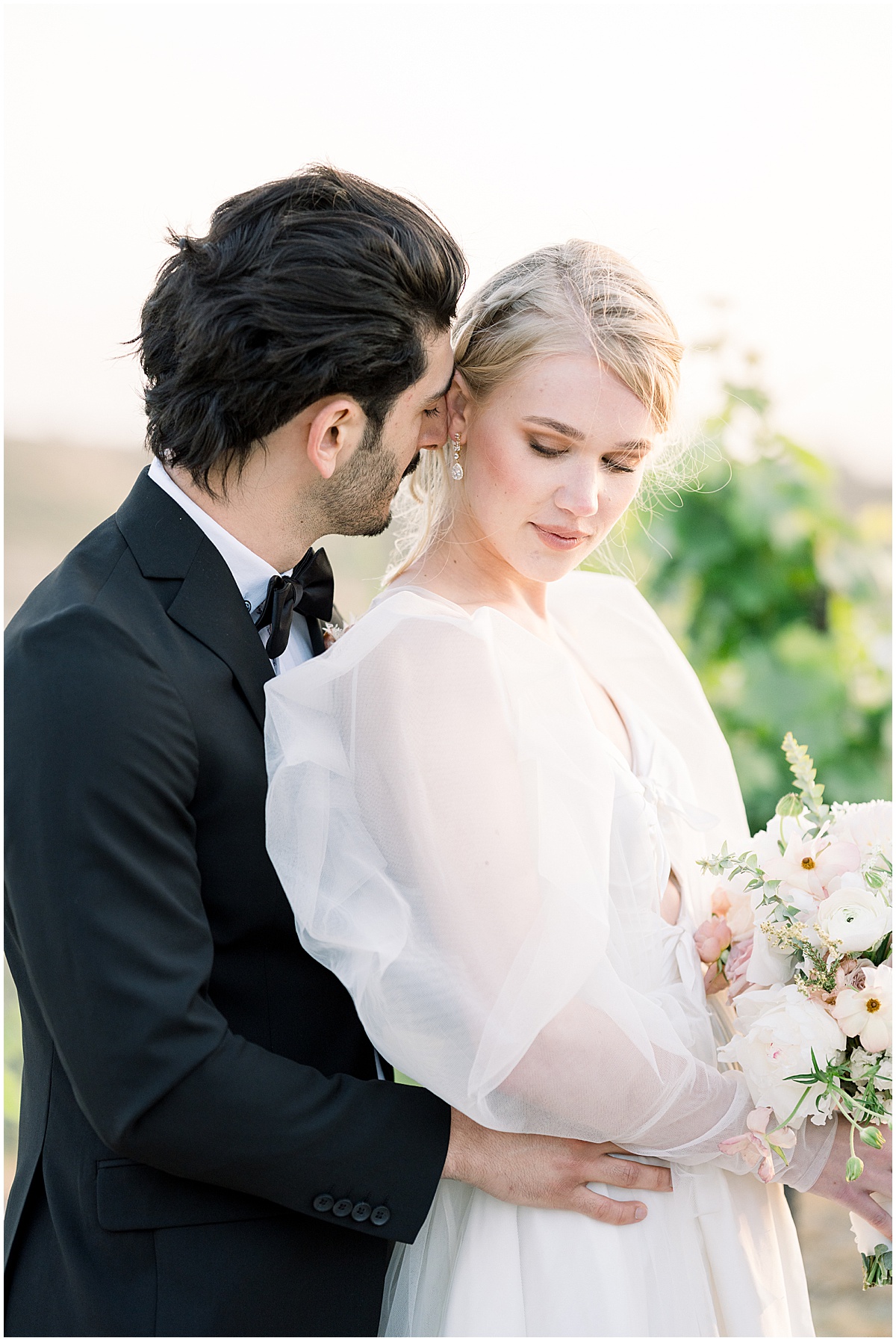 Al Fresco wedding reception & sunset bride and groom portraits at Avensole Winery Wedding