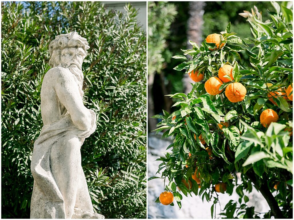 Italian Villa garden in Lake Como Italy captured by Wedding Photographer Pattengale Photography