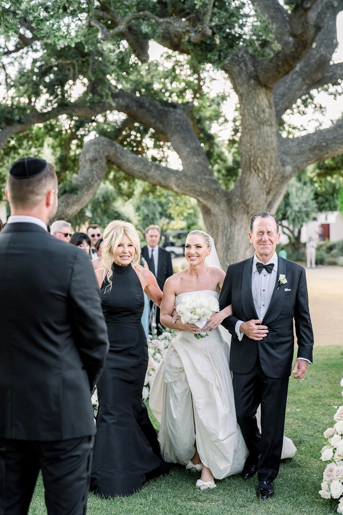 Ojai Valley Inn black tie wedding with Jewish floral chuppah, couture designer wedding gown and an emotional ceremony captured by Pattengale Photography